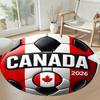World Cup Round Area Rug Design for Game Room Outdoor Kitchen Living Rooms Antislip Round Carpet Anime Office Decor Birthday Christmas Gift