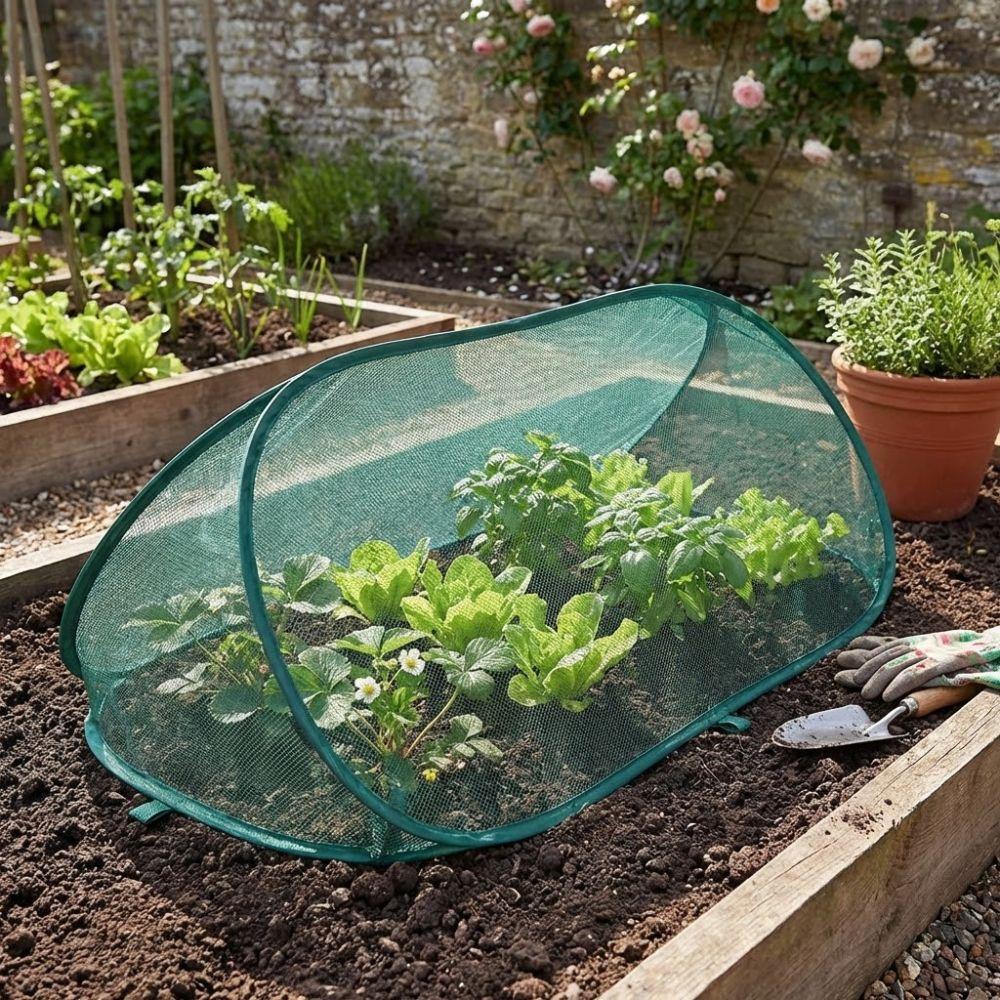 Teli Anti-Gelo per File di Giardino Teli Ombreggianti a Prova di Insetti Gabbia per Piante a Rete Orto