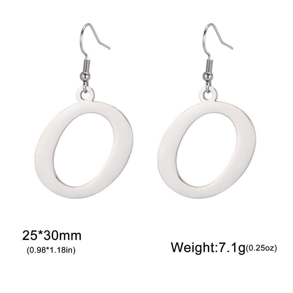 

My Shape Initial A-Z Letter Drop Earrings A-Z Alphabet Initials Stainless Steel Earrings Jewelry for Women Valentine s Day Gifts Silver