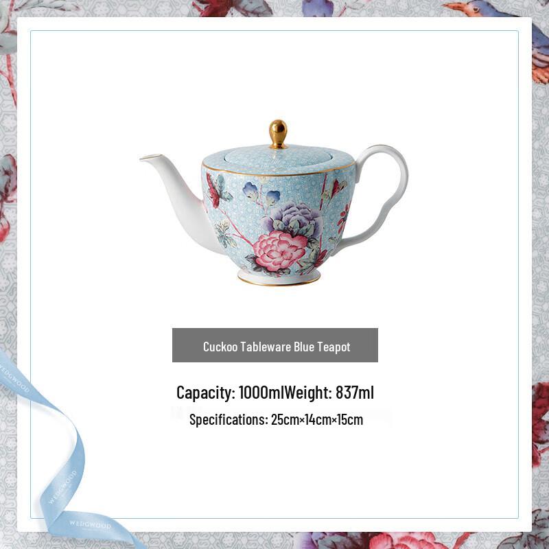 Wedgwood Rhododendron Bone China Teapot