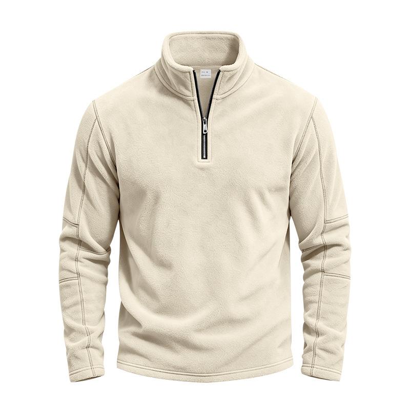Men Zipper Sweatshirts Quarter Zip Pullover Half Zipper Hoodie Men Gym Man Autumn Solid Men's Sweatshirt Coat