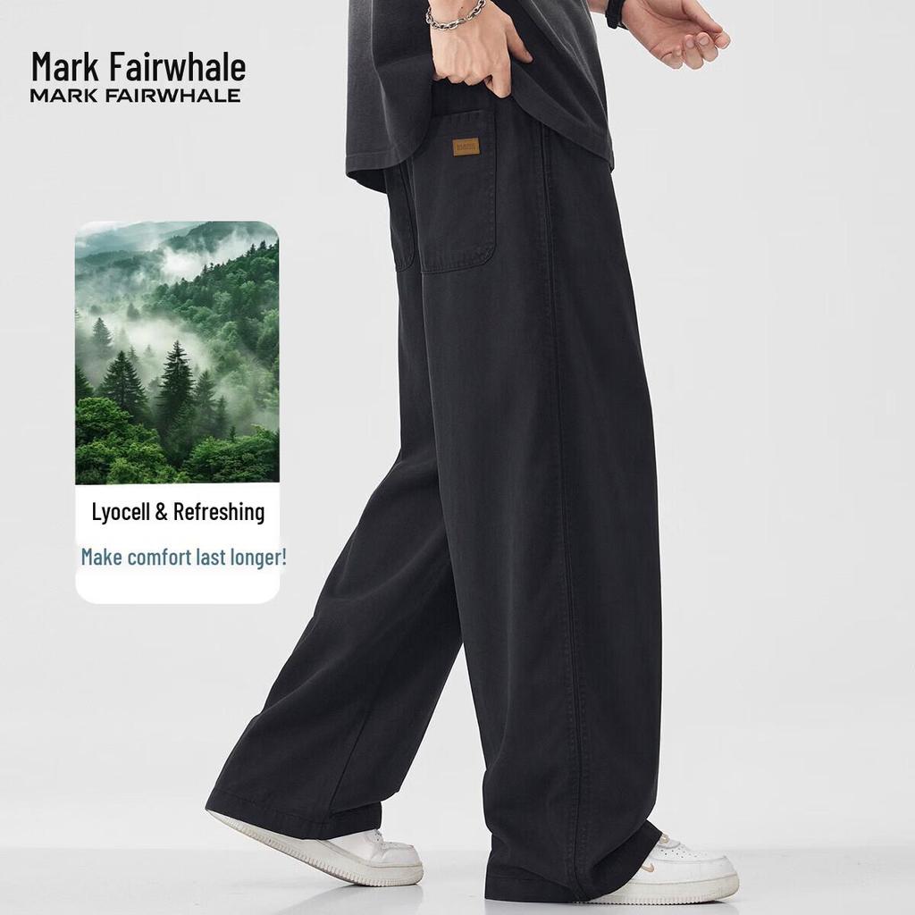 Mark Fairwhale Men's Lyocell Blend Drawstring Straight Casual Pants