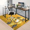 1pc Office Carpet Chair Mats Hufflepuff Hogwarts Crest Perfect for Office Chairs, Living Rooms, Or Bedrooms,Polyester Carpet.HDT037