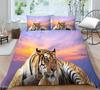 3D Tiger Pattern Bedding Set Bedroom Bed Home Quilt Cover Pillowcase Bedroom Bedding Microfiber 2/3 Pieces Gift