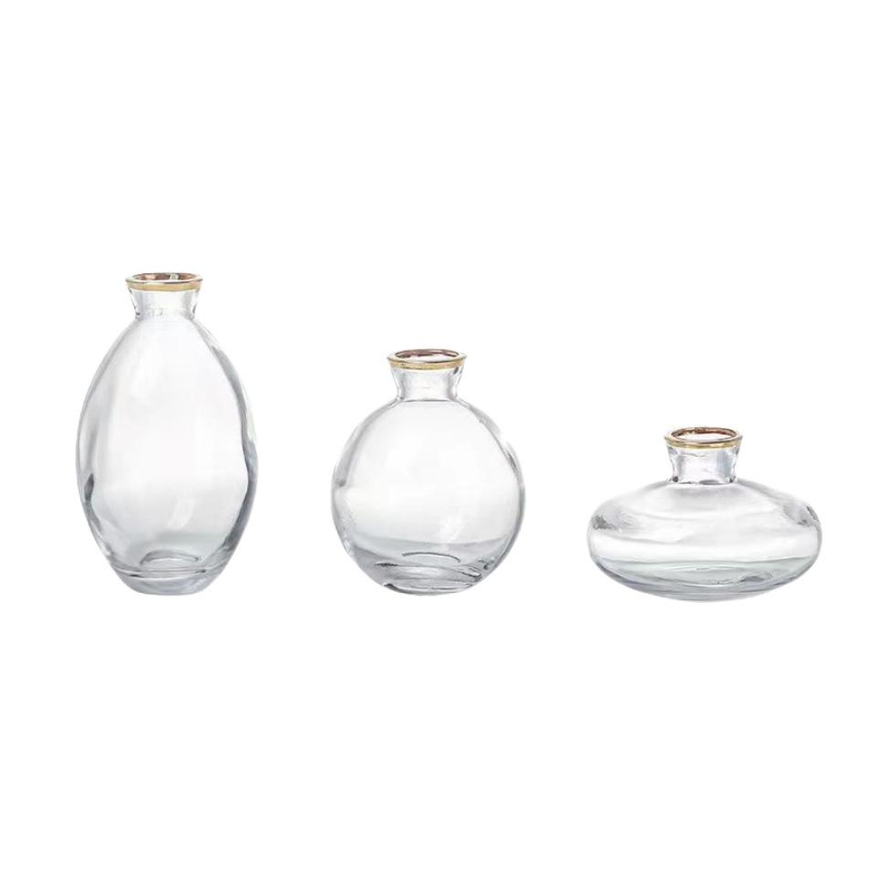 Elegant Retro Glass Vase: High-End Decorative Luxury for Flowers