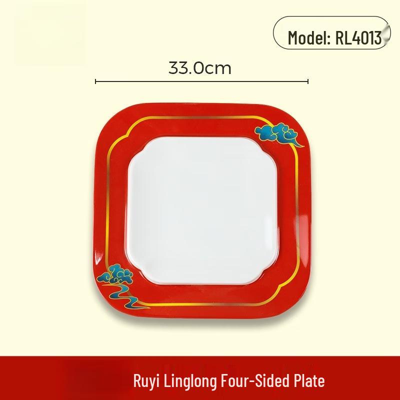 Five Peace Melamine Oval Plate
