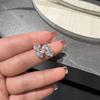 Light Luxury Sweet Diamond Studded Double Heart Earrings For Women   Sparkling Fashion And Exquisite Earring Jewelry