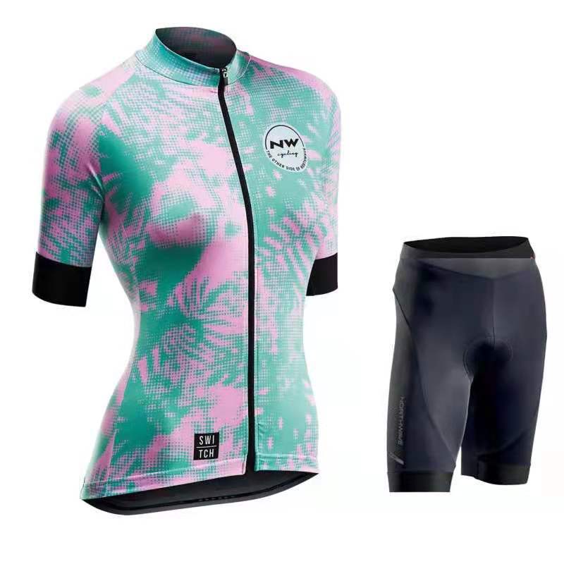 2026 Breathable Cycling Clothing Set Cycling Uniform Short Sleeve Set Summer Women's Mountain Road Cycling Suit: Sweat Absorption and Breathability