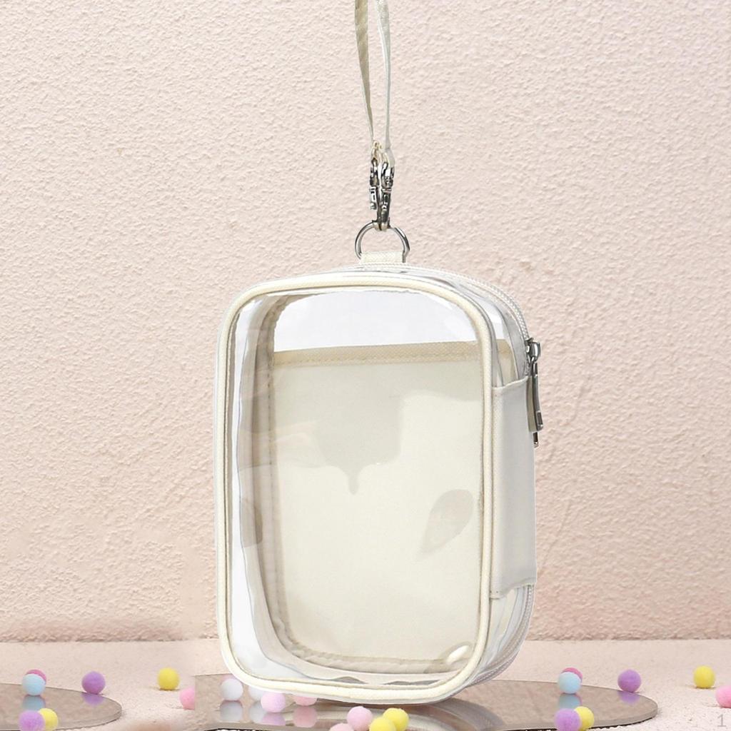 Clear Figure Display Bag Case for Figures Transparent Small Doll Storage Zipper