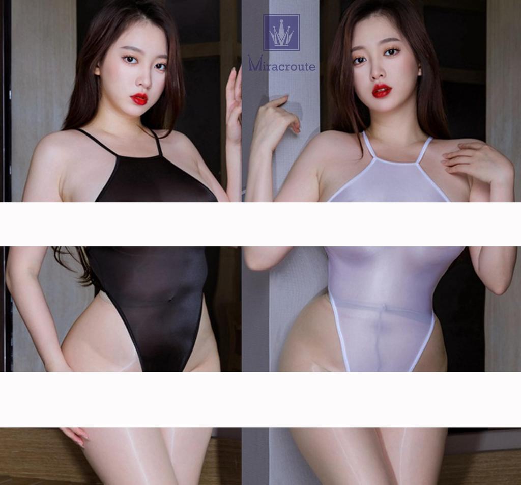 Sexy High Thin Competitive School Race Queen [Miracroute] See-through Stockings, Leotard, Leg, Fabric, Women's, T-Back, Erotic, Swimsuit, Swimsuit,