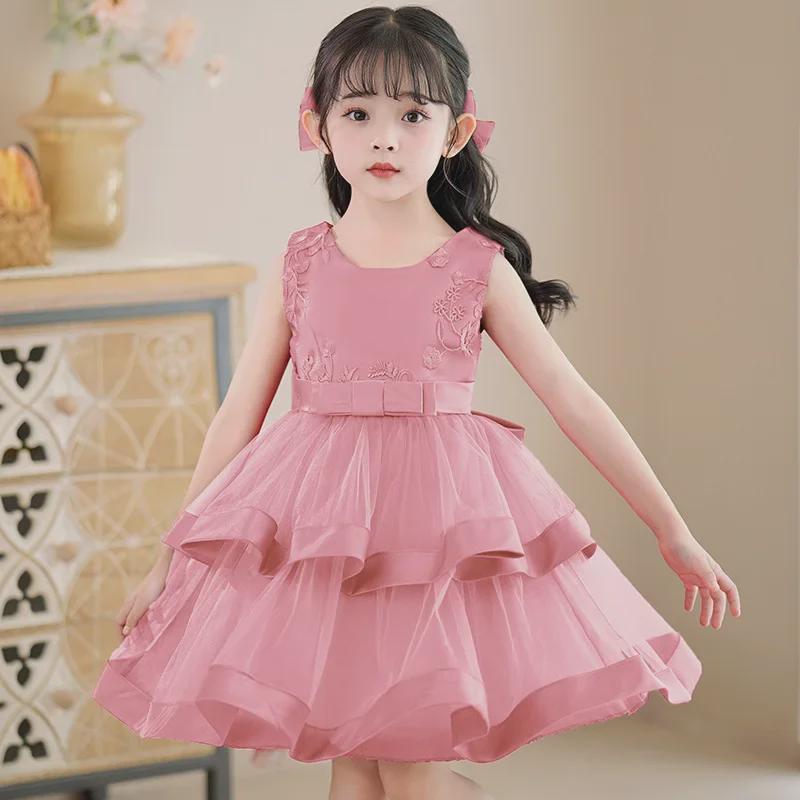 Summer Princess Dress for Girls - High-End Tulle Skirt & Flower Girl Catwalk Costume