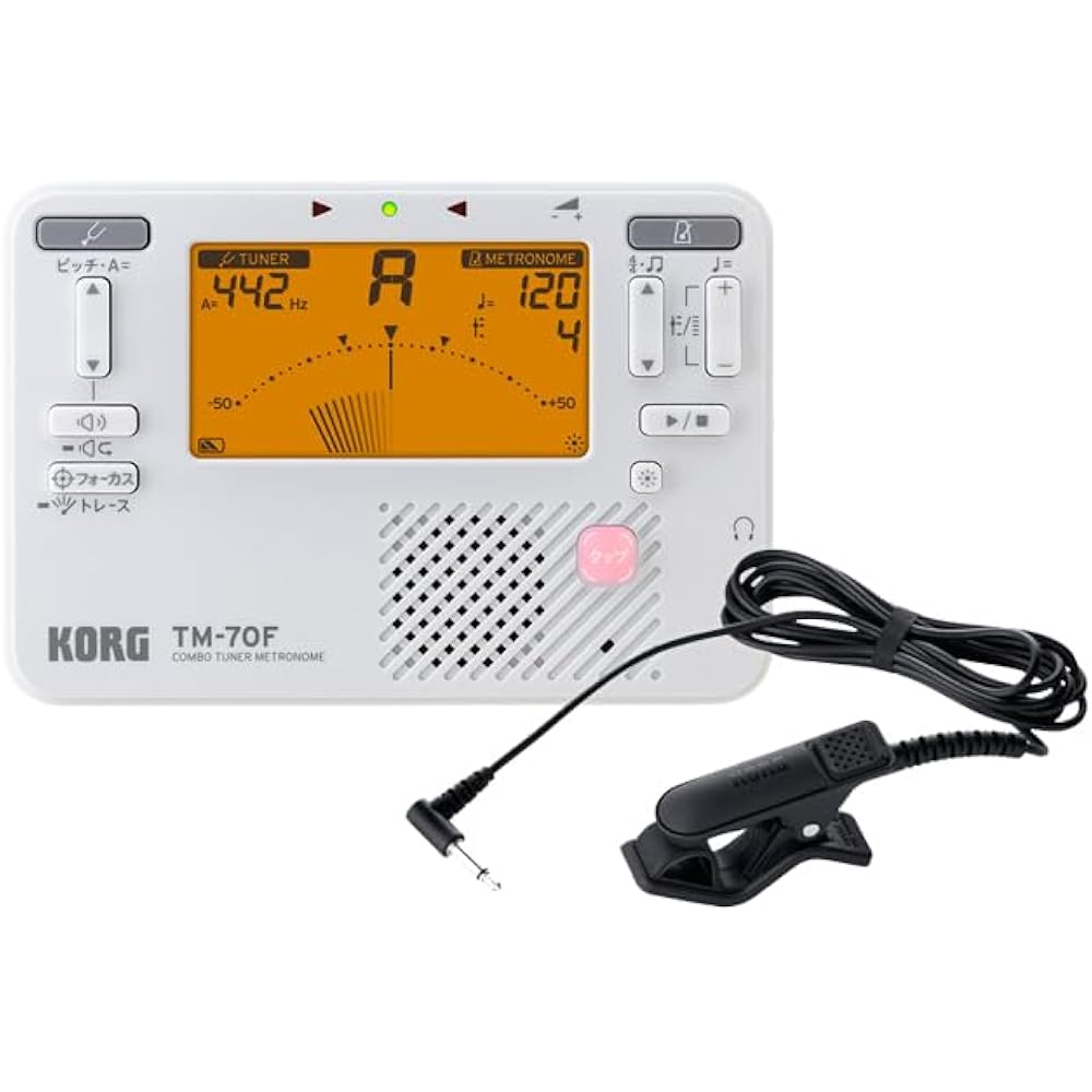 

combo tuner metronome TM-70F white TM-70F-WH+CM-400-BK set
