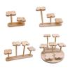 Mini Wooden Display Stand Multi Use Plant Holder Shelf Riser for Home Office Collectibles Decor