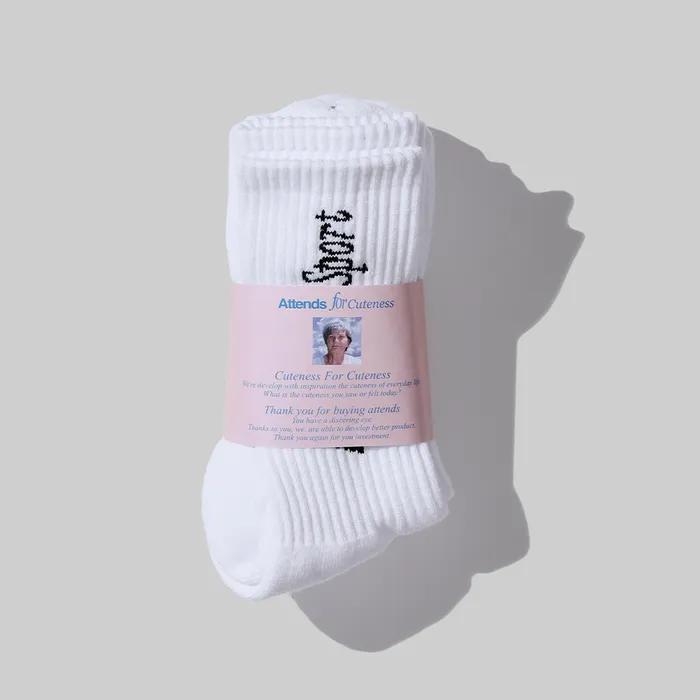Attends Sports Socks 3packs (White)