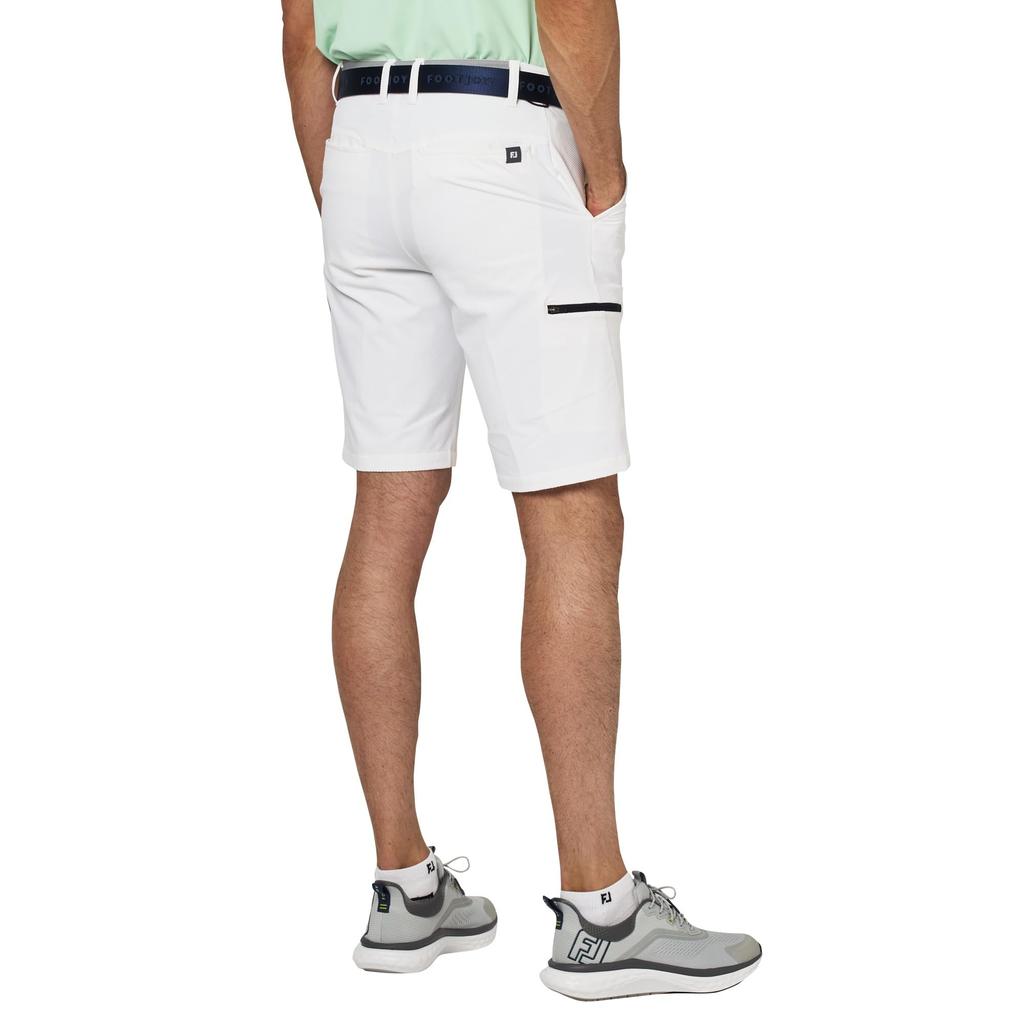 FootJoy Dot Touch Solid Golf Shorts, White, Men's, Size 2XL, FJ-S25-P04, 34752-XXL