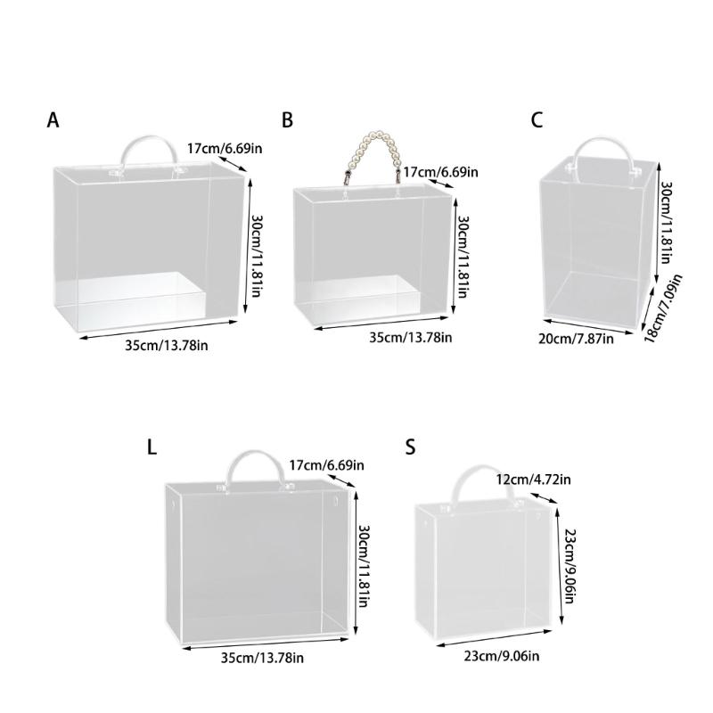 Elegant Clear Acrylic Hand Carry Box Flower Display Container Perfect For Flower Displays And Special Event