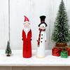 Christmas Santa Claus Figurine Hand-painted Cartoon Snowman Resin Statue Sculpture Holiday Party Home Office Desktop Decoration