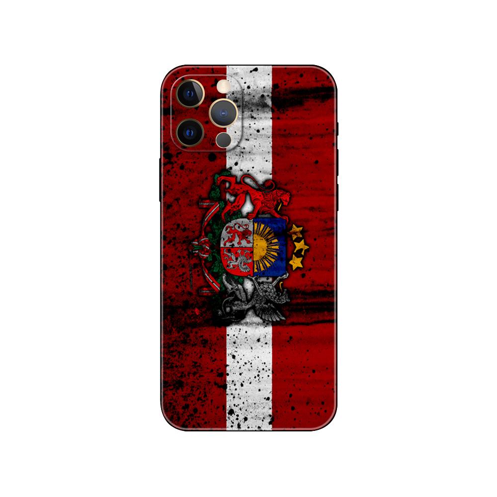 Latvia Lithuania Flag Phone Case for Iphone 5 5s 2020se 6 6s 7 8 Plus X 10 XR XS 11 12 13 Mini Pro MAX Black Tpu Back Cover