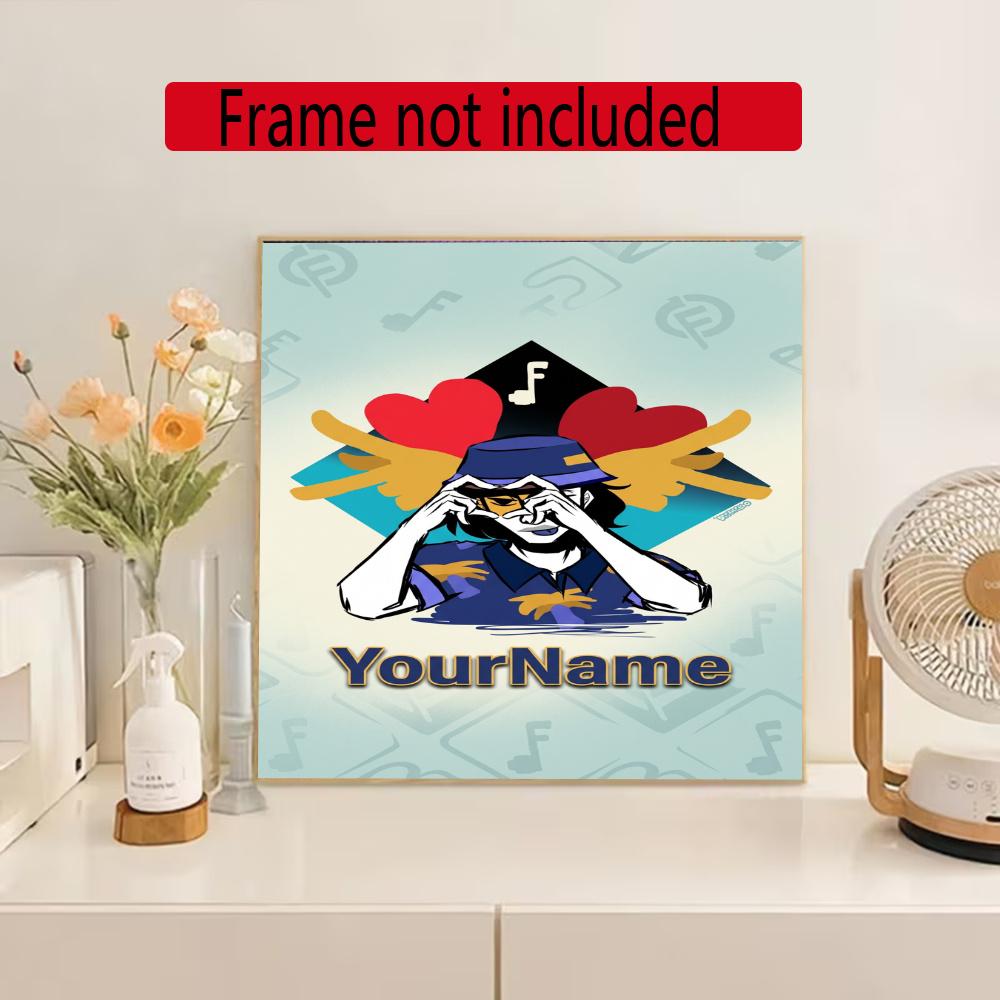 Incredibox Customize Your Name Diamond Painting Round Diamond Diy Frameless Holiday Artwork Suitable For Home Office Wall Decoration