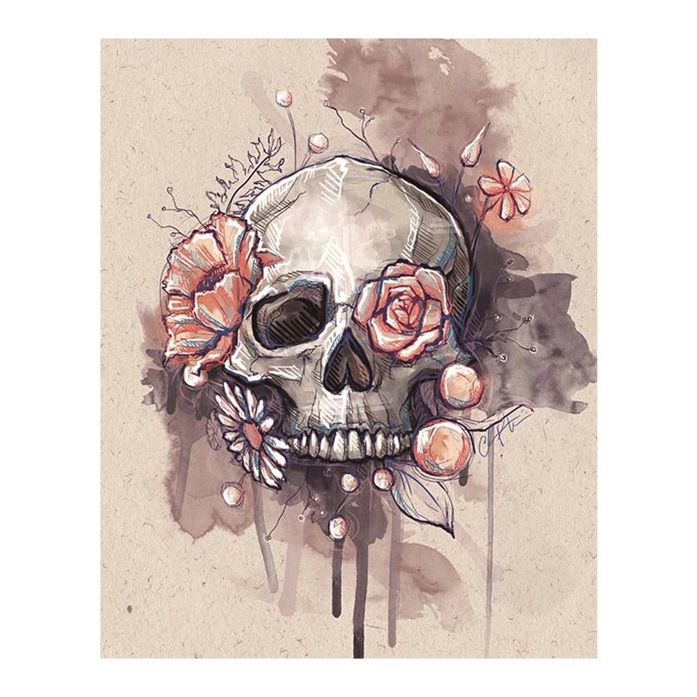 Diamond Painting Full Drill Flower Skull 5D DIY Cross Stitch Mosaic Home Decor Diamond Painting Full Drill Flower Skull 5D DIY Cross Stitch Mosaic Home Decor