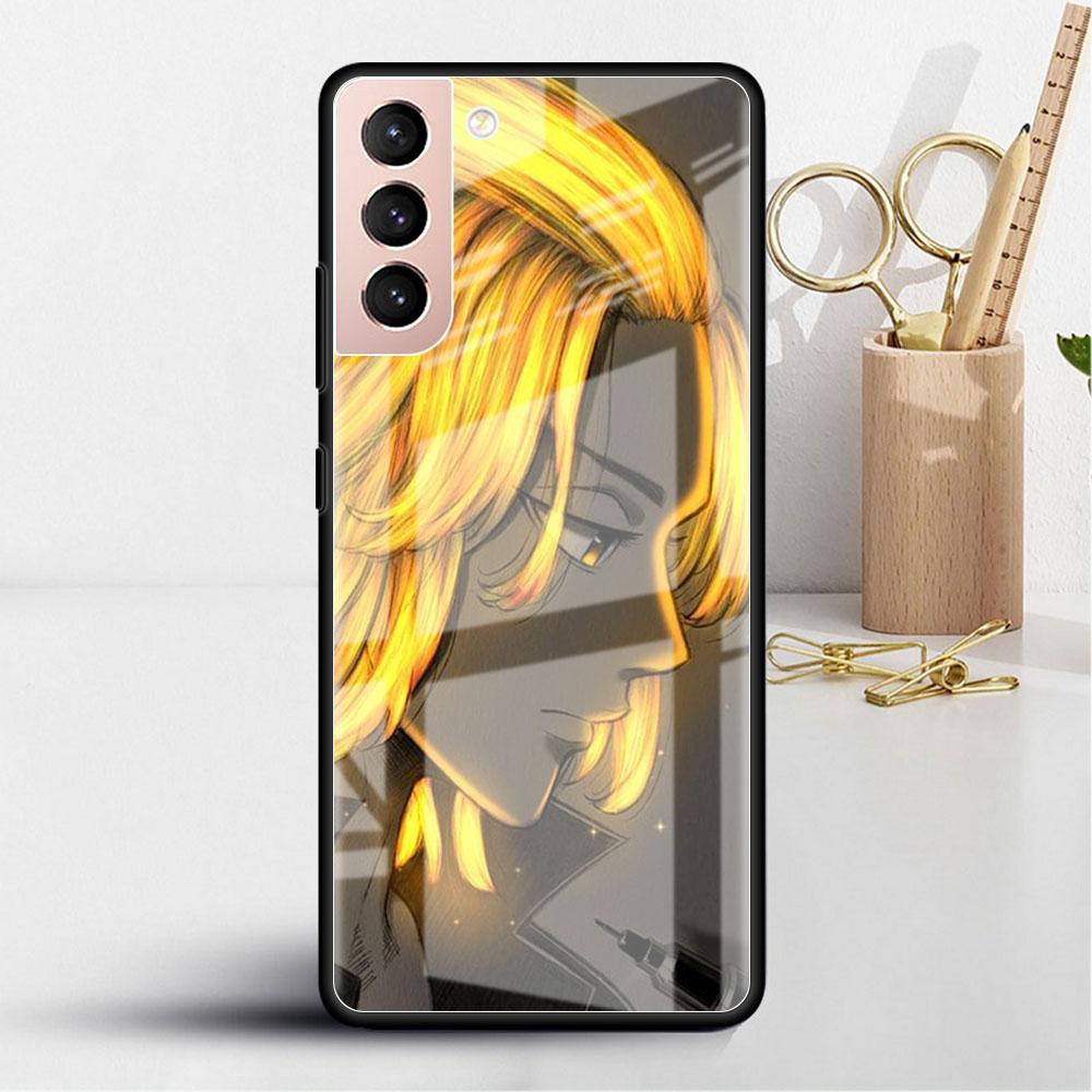 Glass Case For Samsung Galaxy S22 S20 FE S21 5G S10 S9 Plus Note 10 20 Lite Tempered Phone Cover Japan Anime Tokyo Revengers