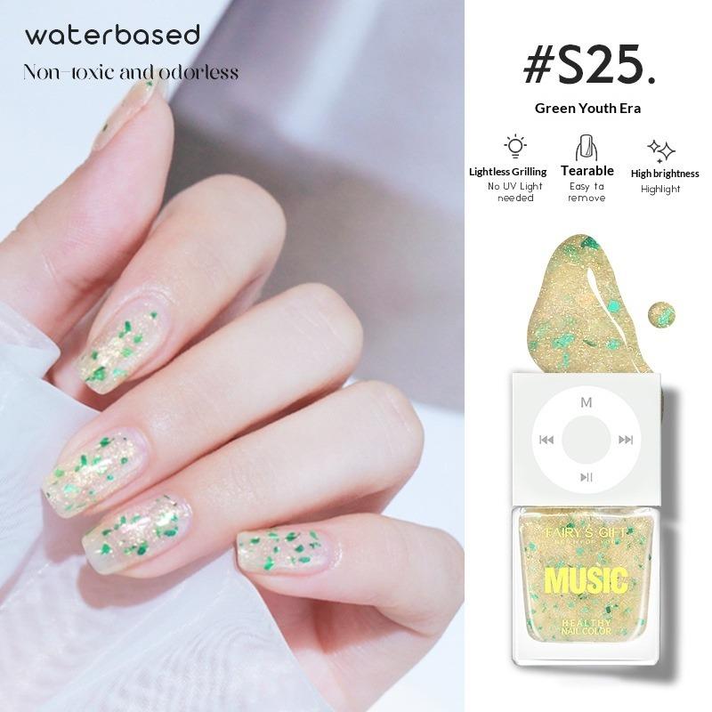 Water-based Nail Polish, No Baking Required, Long-lasting, Quick-drying, Peelable, Odorless, Brightens Hands and Feet.