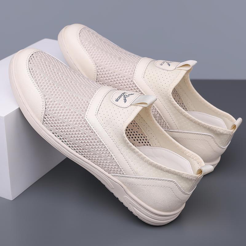 Breathable Mens Sneakers Fabric Mesh Casual Shoes New Arrival Man Summer Shoes Lightweight Male Loafers Simple Treking Footwear