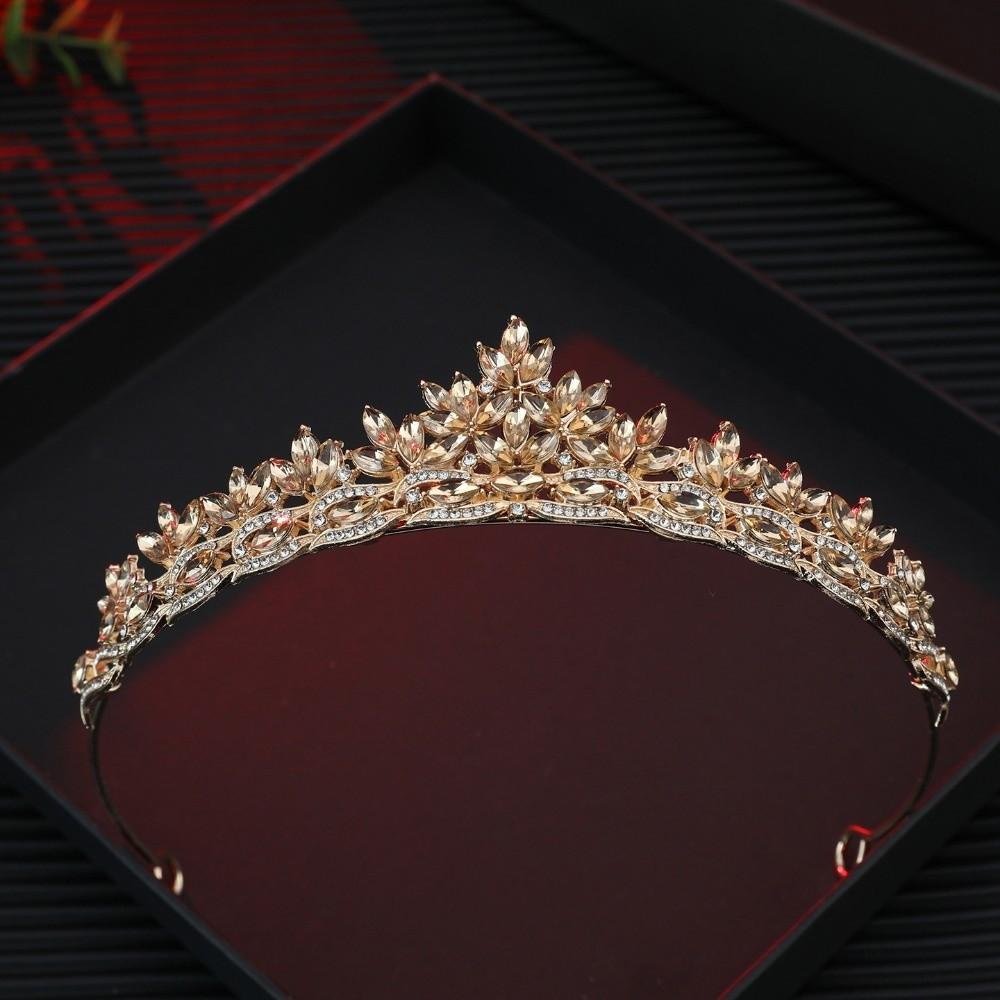Elegant Baroque Crystal Crown Sparkling Luxury Crystal Tiara  Gorgeous Accessories