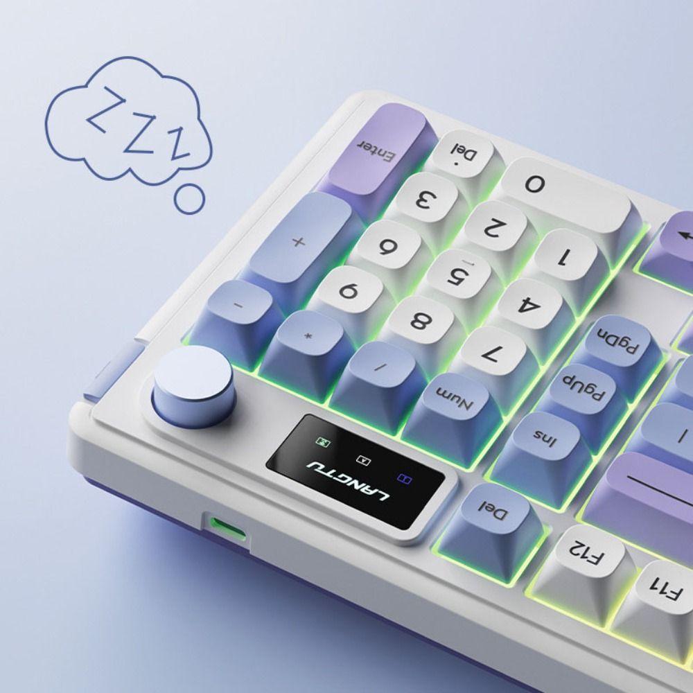 Three Mode 2.4G Bluetooth Wired Keyboard RGB Backlight Keyboard  Computer Peripherals