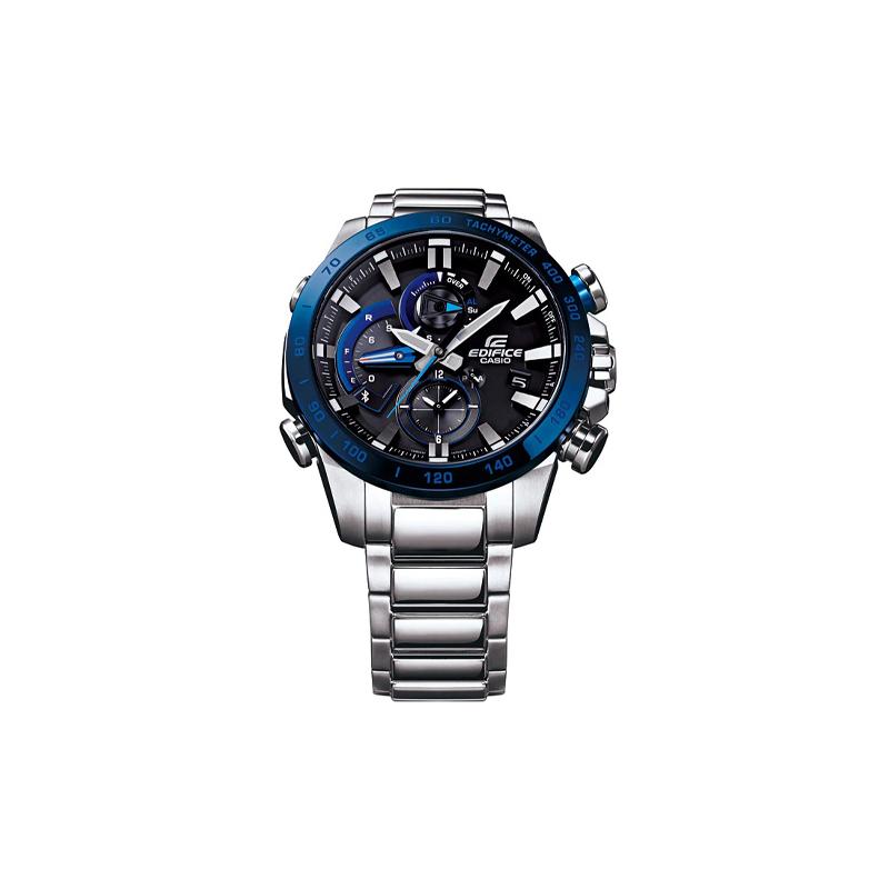Casio EDIFICE Mode Farbverlauf Beschichtung Business Bluetooth-Verbindung Klassischer Zeiger Quarzwerk Edelstahlarmband Japanisch und EQB-800DB-1A