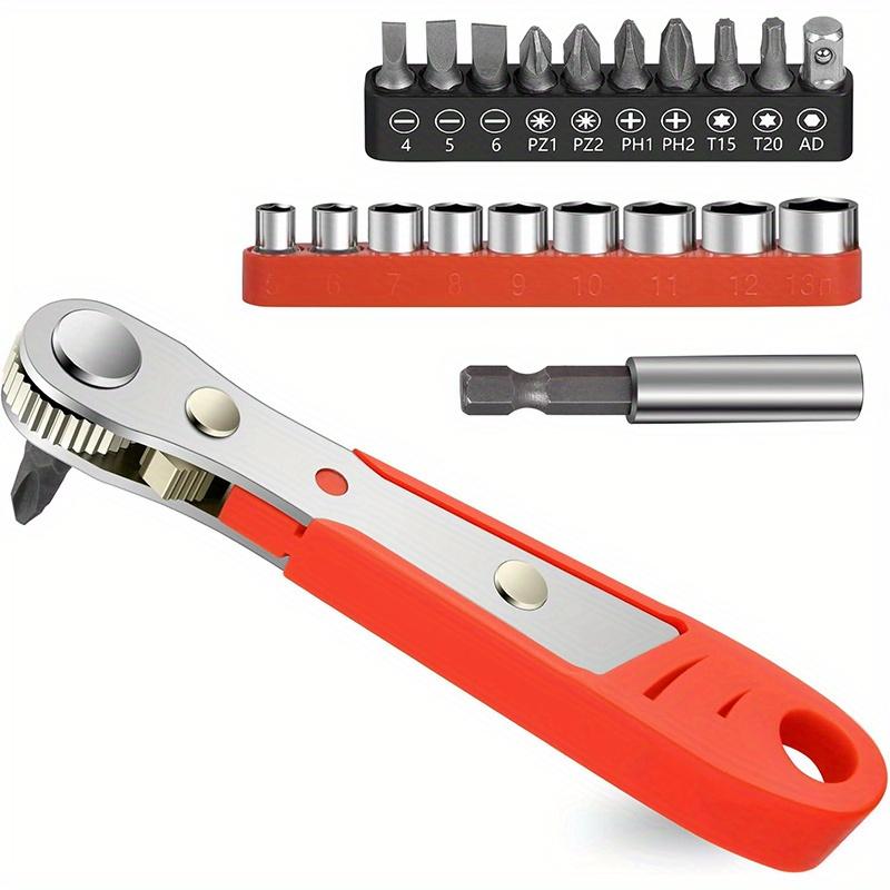 New L-shaped Ratchet Screwdriver 36-tooth Small Space Turning Wrench Durable Mini Right Angle Screwdriver Home
