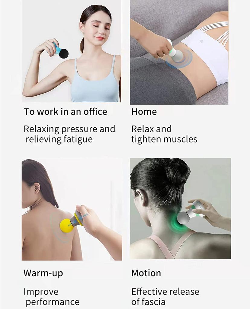 Handheld Muscle Massager Mini Massage Gun with 6 Adjustment Modes for Neck Shoulder and Back Massage to Relax the Body