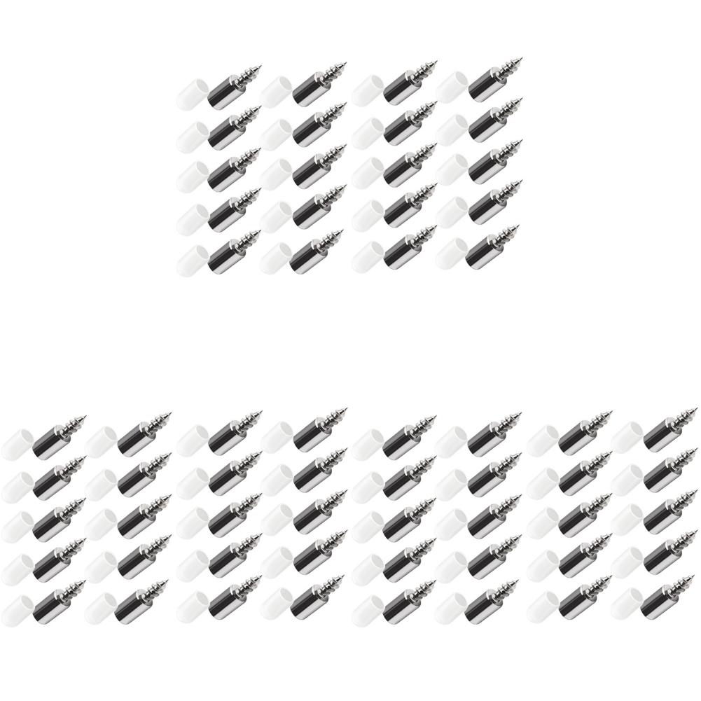 20-200pcs Cross Self-tapping Screw with Rubber Cabinet Wardrobe Storage Rack Septum Screw Fixed Support Bracket Rubber Sleeves