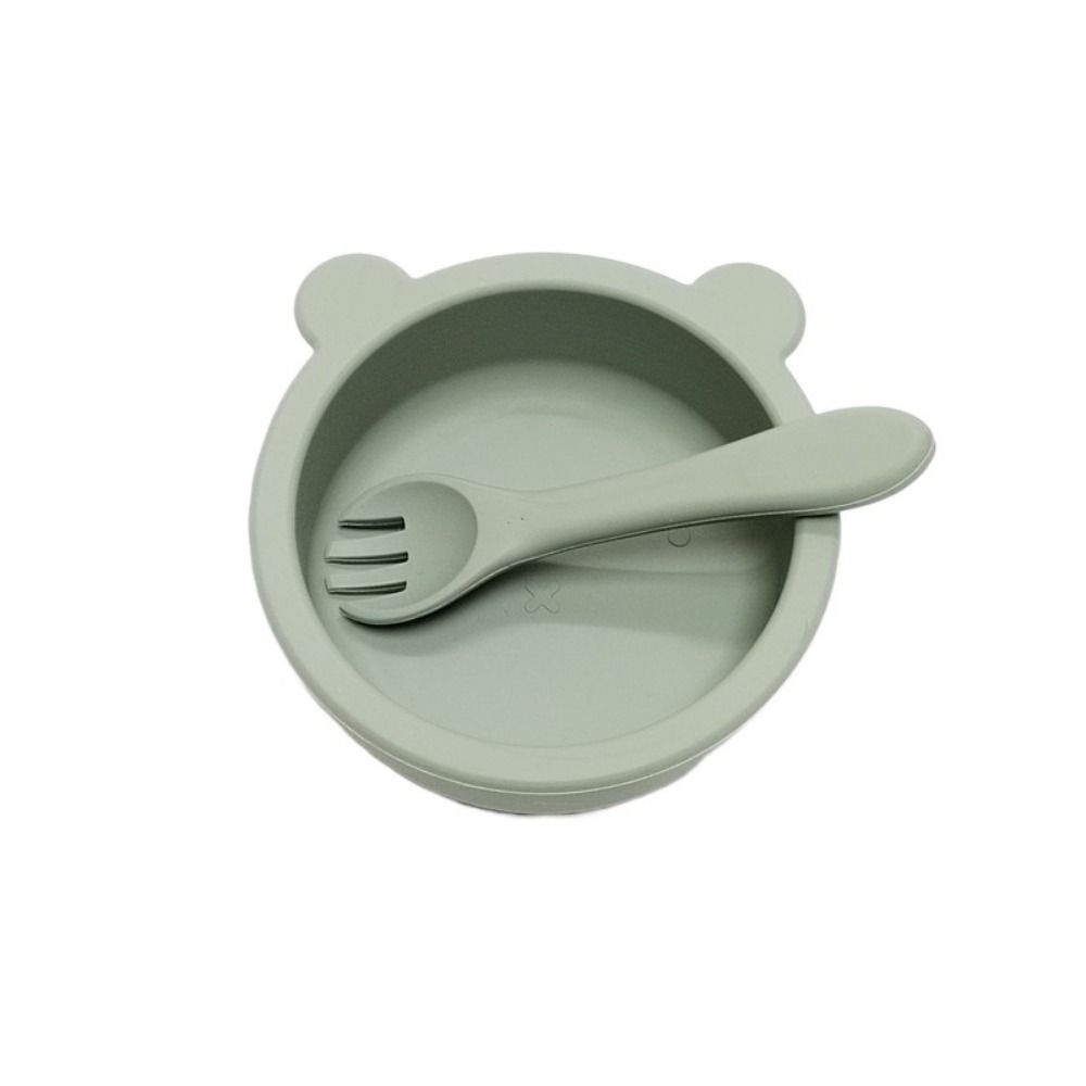 Flexible Feeding Tableware Waterproof Feeding Bowl Set Unbreakable Baby Bowls with Spoon  Toddlers
