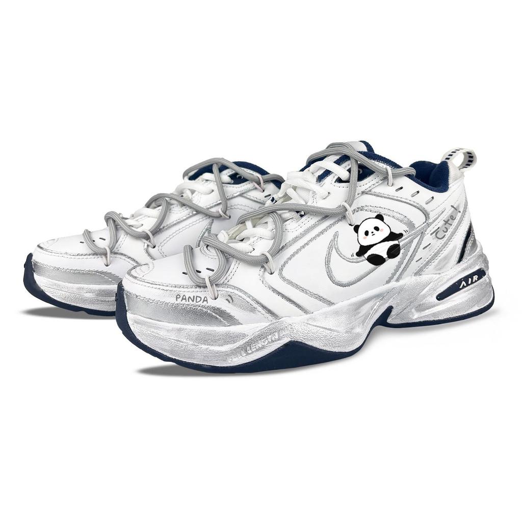 Nike Air Monarch 4 Chunky Sneakers Unisex Low Top Black 415445-102(Team58-)