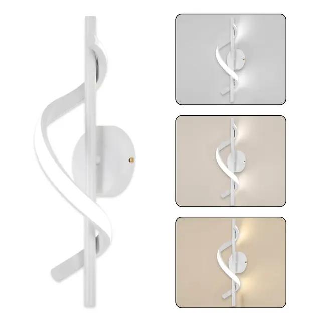 

Мінімалістичний світлодіодний настінний світильник Nordic Спальня Приліжкове бра Декоративні світильники для інтер’єру tricolor light білий