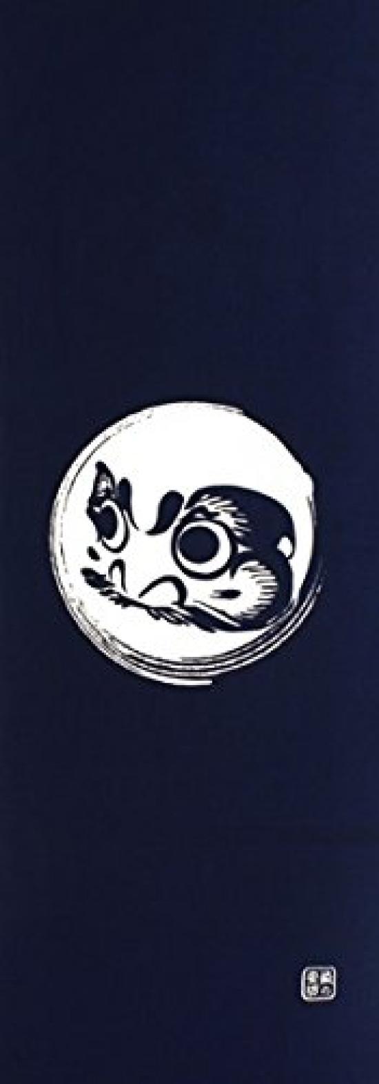 

Dyeing Anbo Hand Towel Authentic Dyed Cotton Tokuoka Made in Japan 35cm x 100cm Circle-Edge Daruma 100%