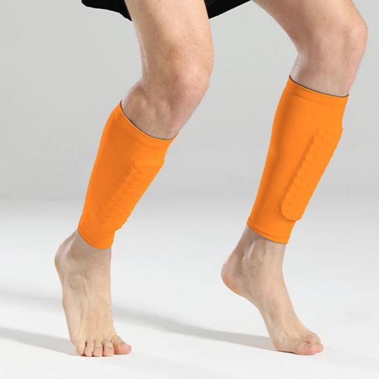 1 Pair Soccer Shin Guards Adults Impact Protection Shin Guards with Honeycomb Pads Anti-Slip Ski Shin Pads for Football Rugby Tennis