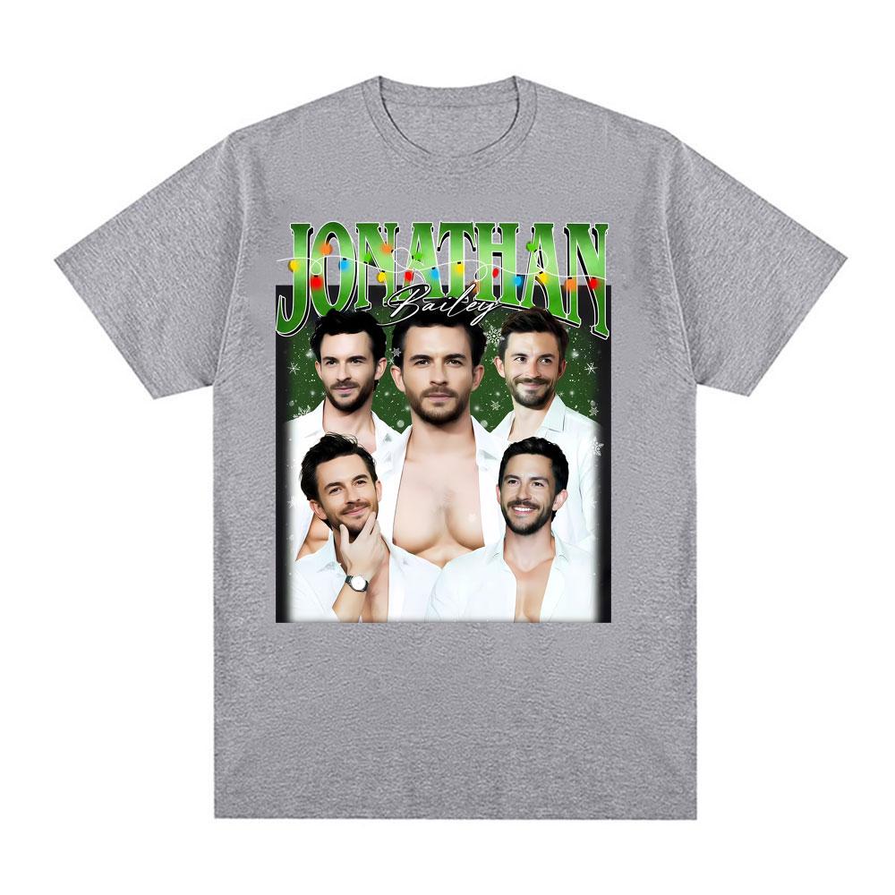 Jonathan Bailey Christmas Vintage Sexiest Unisex T Shirts Unisex Women Fashion Short Sleeve Loose T Shirt Casual ONeck Cotton Tshirt