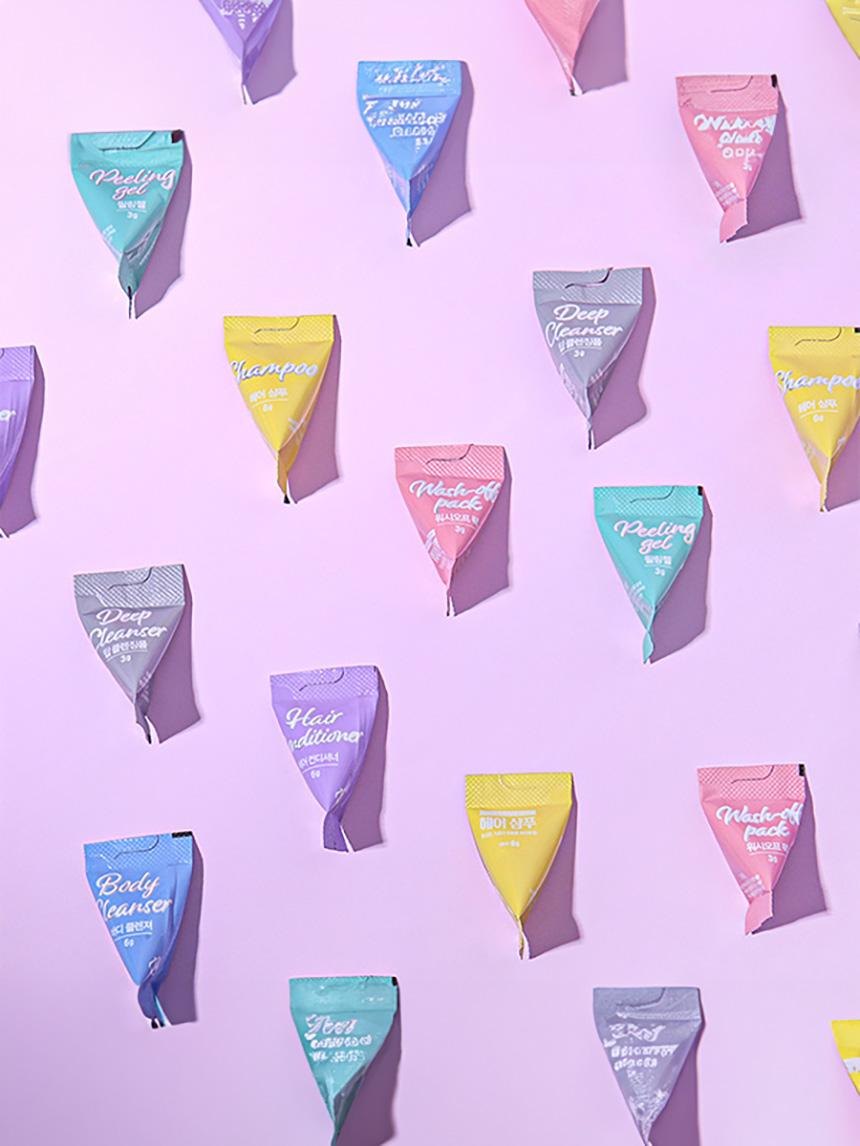 

Triangular Pouch Mini Color Facial Mask Pack, 3g x 10 Pieces 1ea