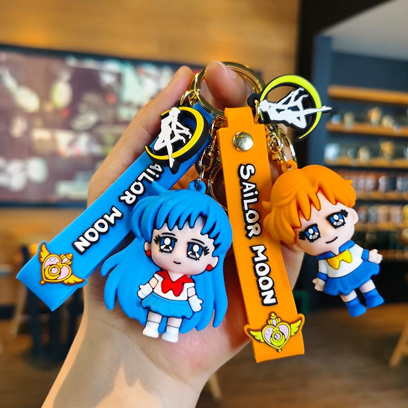 Interesting Toys Unisex Anime Sailor Moon Keychain Fashion Jewelry Resin Action Figures Pvc Key Ring Bag Pendant