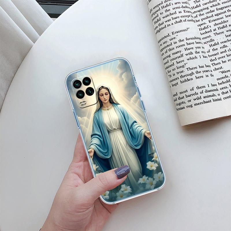 BH47 Virgen Maria Transparent Phone Case for Motorola Moto G40 G04 G05 One Ace Action Fusion + Plus Hyper Macro Vision Zoom