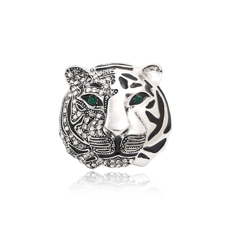 

High-end Tiger Lapel Pin Vintage Men s Brooch срібний