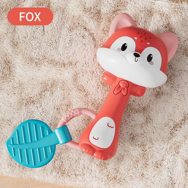 Baby Music Rattle Teething Toy Soothing Infant Sensory Development Grip Training newborn Gift Set Fox