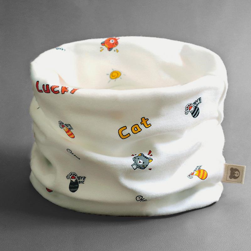 Class A Pure Cotton Baby Snood: Kids' Autumn/Winter Neck Warmer, Windproof Pullover Scarf for Boys & Girls.