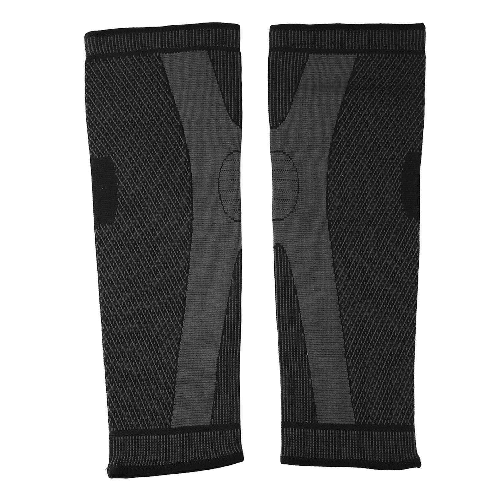 1 Pair Sports Knee Pads Extended Knitted Pressure Protector Breathable 2 Corrugation Pattern M