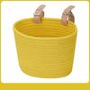 Cute with Rope Handle Bicycle Basket Removable Solid Color Bike Carrier Bag Large Capacity Storage Basket Bike