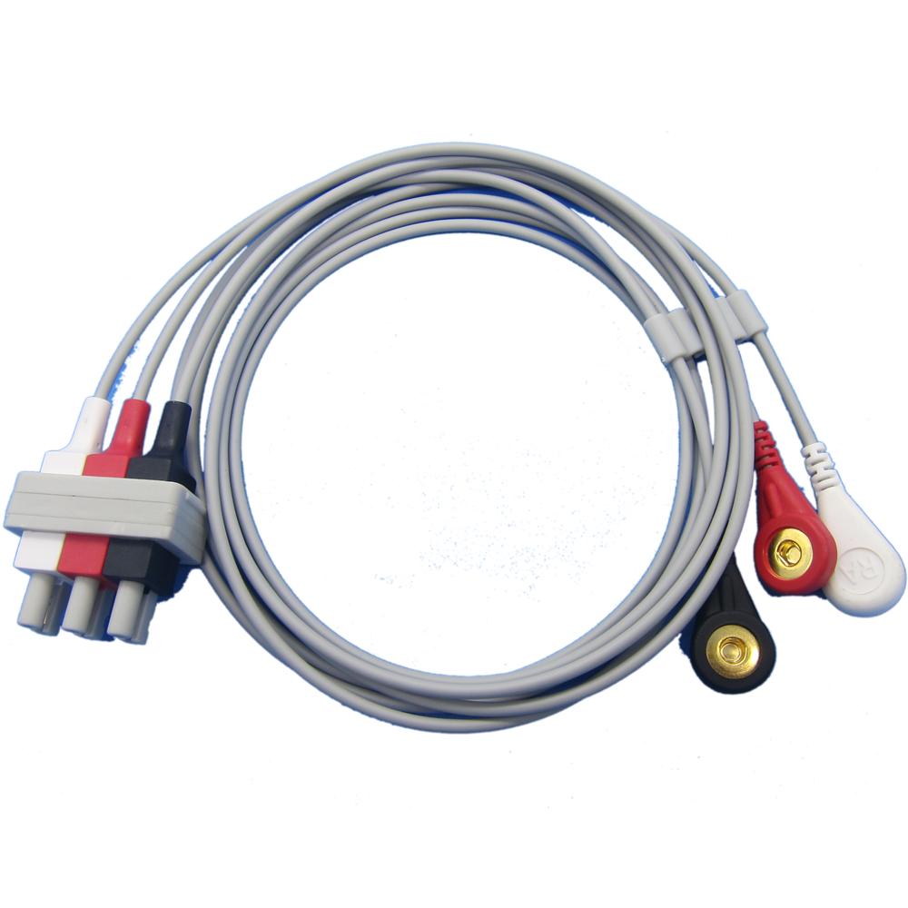 Compatible with PH*I*LI*PS Cable 3/5-Channel Snap/Clip, Replacement ECG Lead Wires Cable Adapter, Use for Companion ECG Trunk Cable