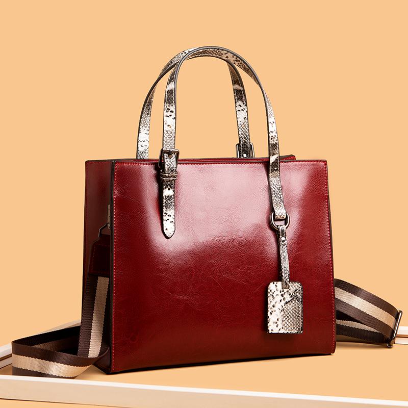 Genuine leather of women cowhide vintage shoulder crossbody bags