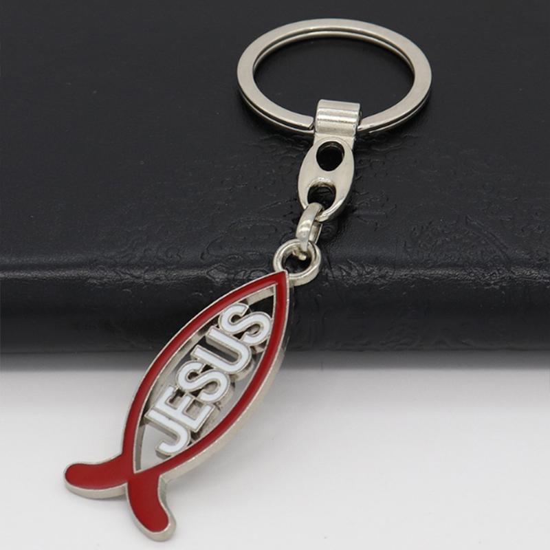 

1 шт. брелок с рыбой Иисус подвеска-очарование католическая домашняя часовня декор христианский подарок красный